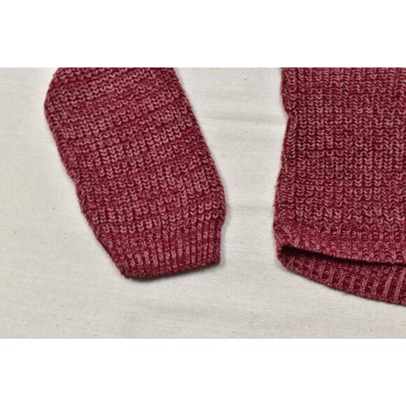 Express Women's Size XS Split Hem Crewneck Pullover Sweater Maroon Red - Picture 5 of 8